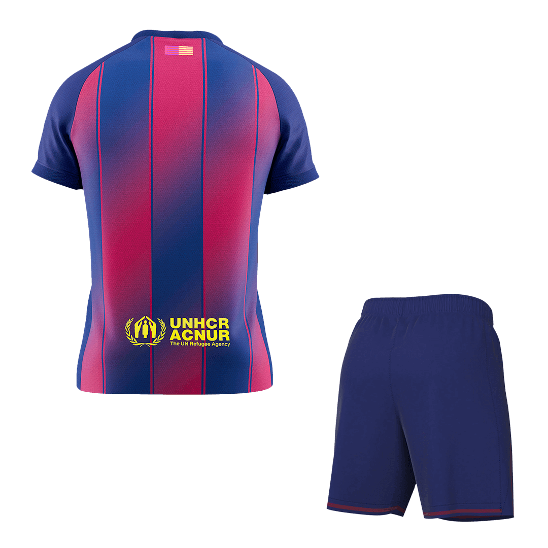 Men Barcelone Domicile Maillot Kit 2025/26 Rouge&Bleu - Super