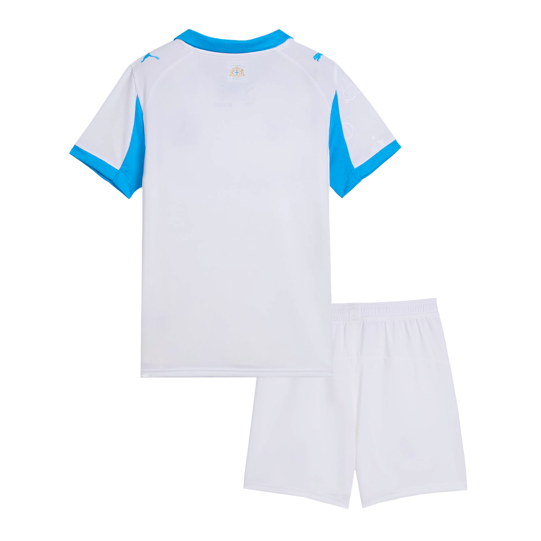 Olympique de Marseille Domicile Maillot Kit 2025/26 Enfant Blanc