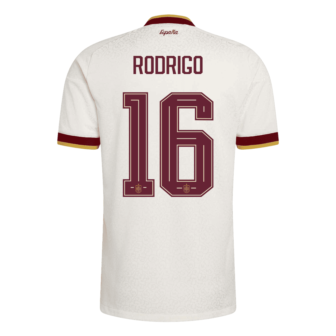RODRIGO #16 Espagne Extérieur Maillot 2026 Blanc Joueur