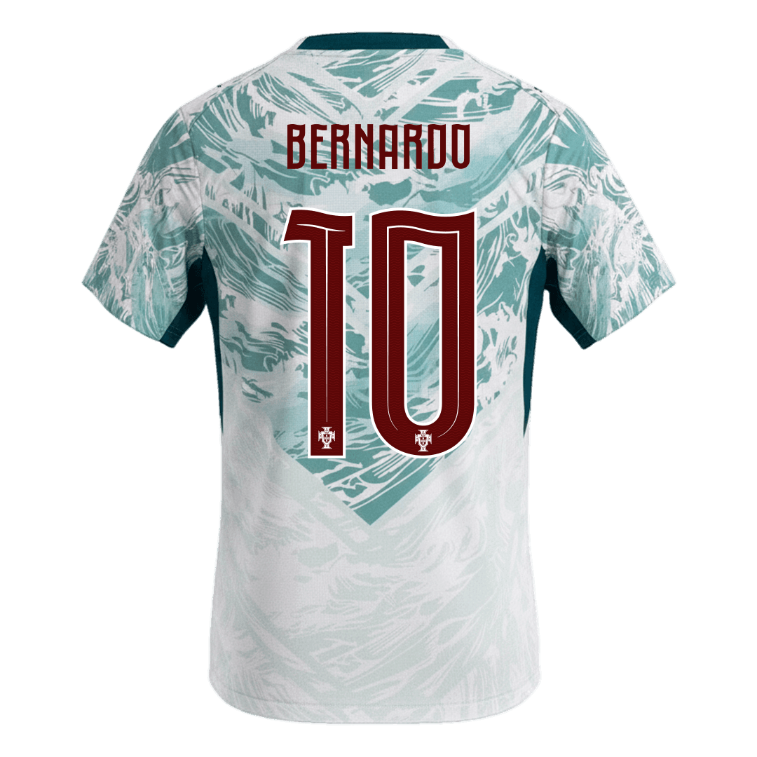 BERNARDO #10 Portugal Extérieur Maillot 2026 White&Green