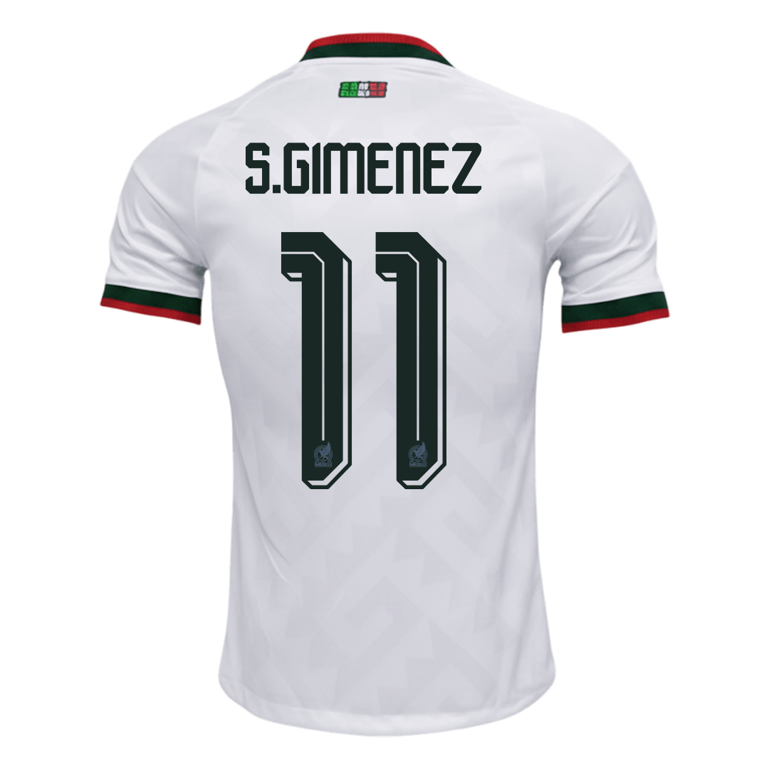 S.GIMENEZ #11 Mexique Extérieur Maillot 2026 Blanc Joueur