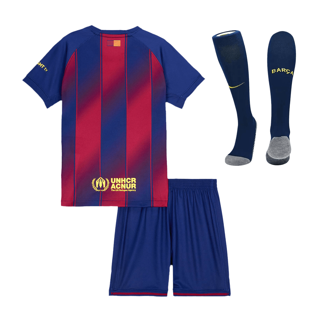 Kids Barcelone Domicile Maillot Kit 2025/26 Rouge&Bleu - Super