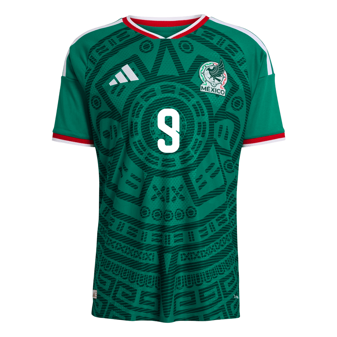 Raúl #9 Mexique Domicile Maillot 2026 Vert Joueur