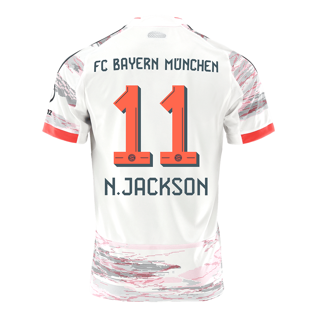N.JACKSON #11 Bayern Munich Extérieur Maillot 2025/26 Blanc