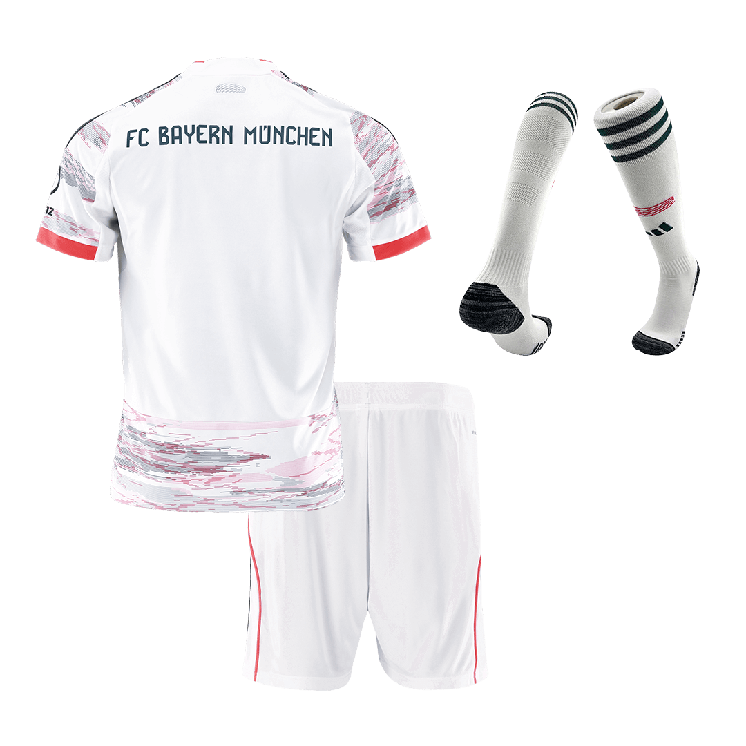 Bayern Munich Extérieur Maillot Kit 2025/26 Enfant Blanc