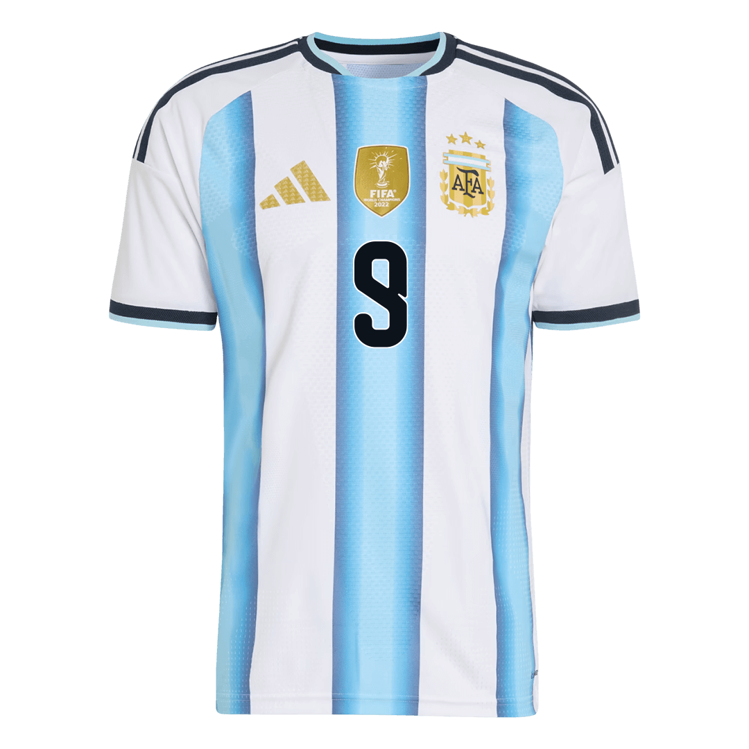 J.ÁLVAREZ #9 Argentine Domicile Maillot 2026 Blue&White Joueur
