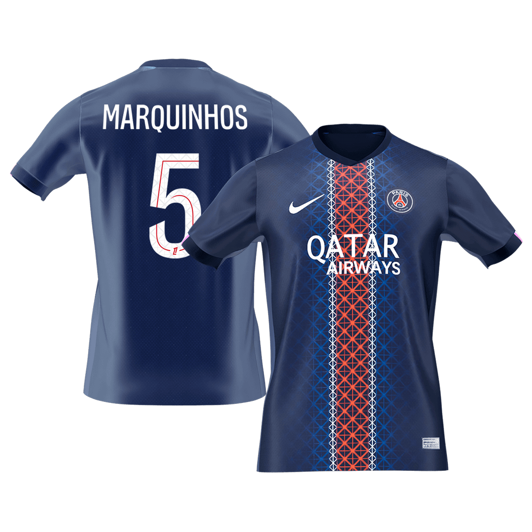 MARQUINHOS #5 Les Parisiens Domicile Maillot 2025/26 Bleu marine - Super
