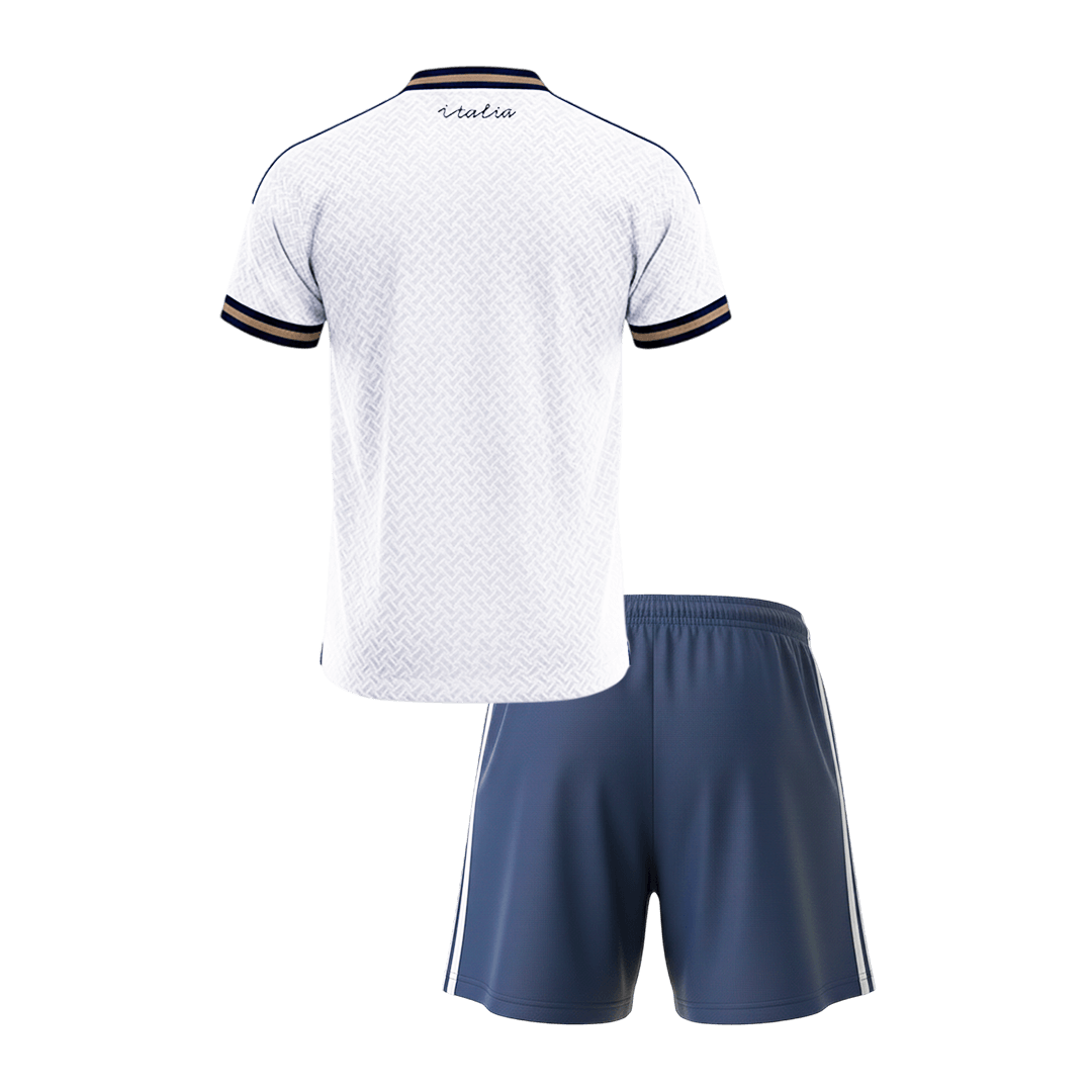 Italie Extérieur Maillot Kit 2026 Enfant Blanc