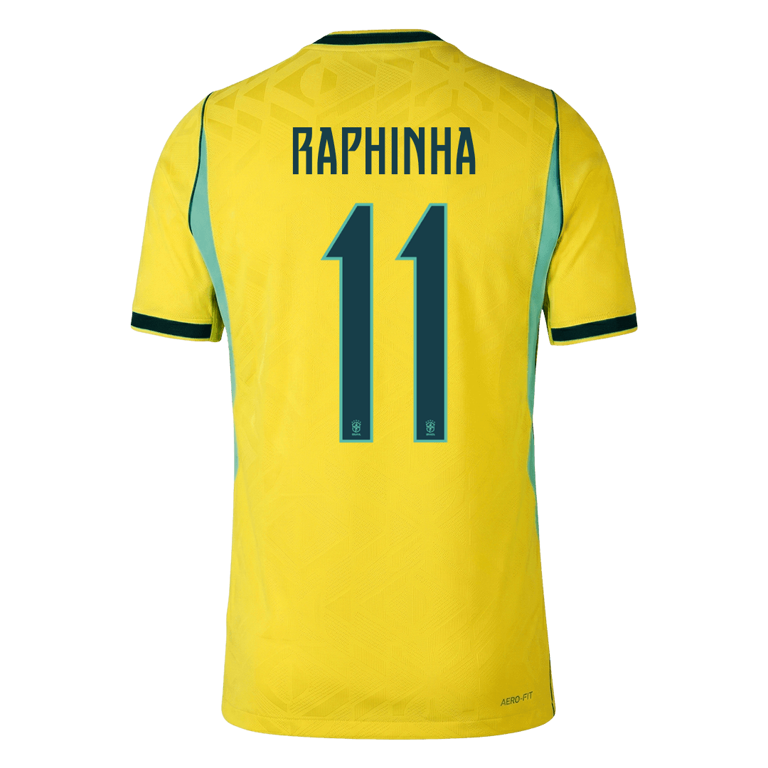 RAPHINHA #11 Brésil Domicile Maillot 2026 Jaune Joueur