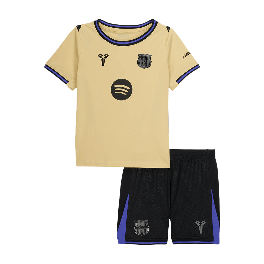 Barcelone Extérieur Maillot Kit 2025/26 Enfant Jaune