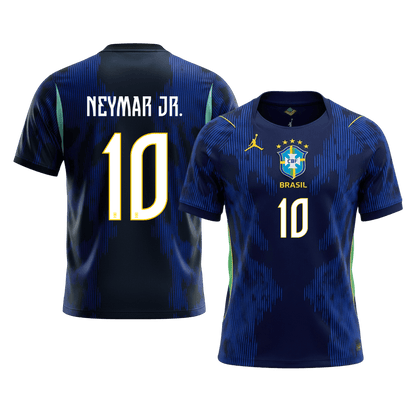NEYMAR JR. #10 Brésil Extérieur Maillot 2026 Bleu marine