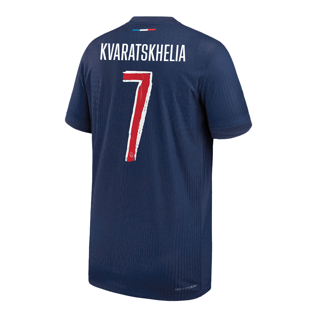 KVARATSKHELIA #7 Les Parisiens Domicile Maillot 2024/25 Bleu marine Joueur - UCL