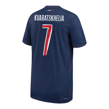 KVARATSKHELIA #7 Les Parisiens Domicile Maillot 2024/25 Bleu marine Joueur - UCL
