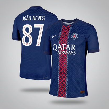 JOÃO NEVES #87 Les Parisiens Domicile Maillot 2025/26 Bleu marine Joueur