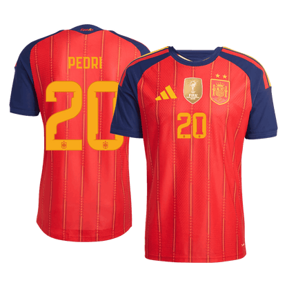 PEDRI #20 Espagne Domicile Maillot 2026 Rouge Joueur