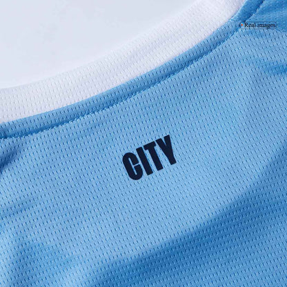 Manchester City Domicile Maillot Kit 2025/26 Enfant Bleu