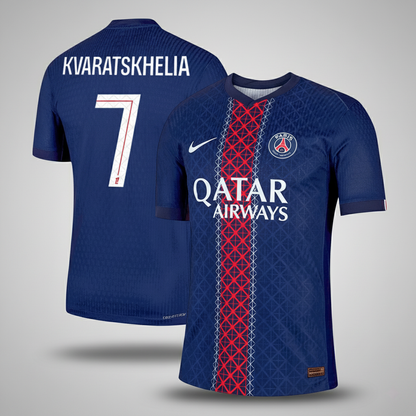 KVARATSKHELIA #7 Les Parisiens Domicile Maillot 2025/26 Bleu marine Joueur