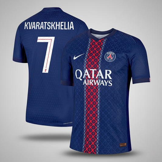 KVARATSKHELIA #7 Les Parisiens Domicile Maillot 2025/26 Bleu marine Joueur