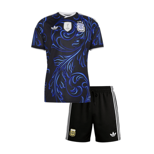 Argentine Extérieur Maillot Kit 2026 Enfant Noir