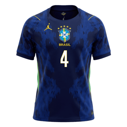 MARQUINHOS #4 Brésil Extérieur Maillot 2026 Bleu marine