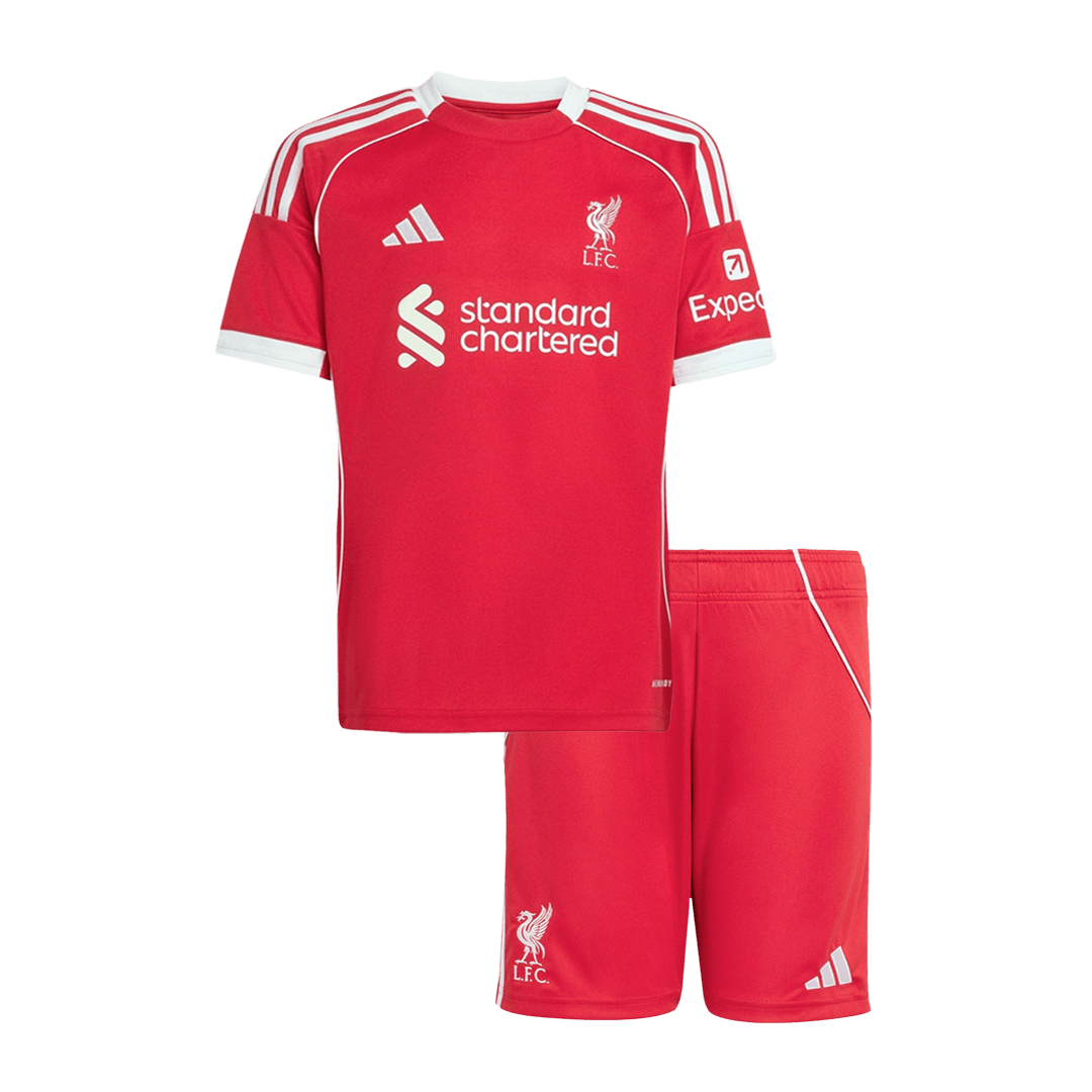 Liverpool Domicile Maillot Kit 2025/26 Enfant Rouge