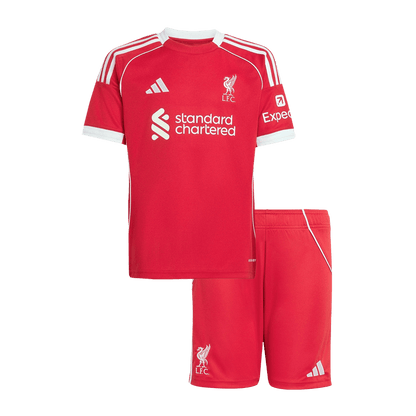 Liverpool Domicile Maillot Kit 2025/26 Enfant Rouge