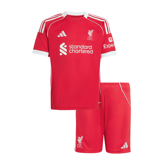 Liverpool Domicile Maillot Kit 2025/26 Enfant Rouge