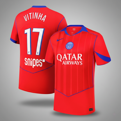 VITINHA #17 Les Parisiens Third Maillot 2025/26 Rouge