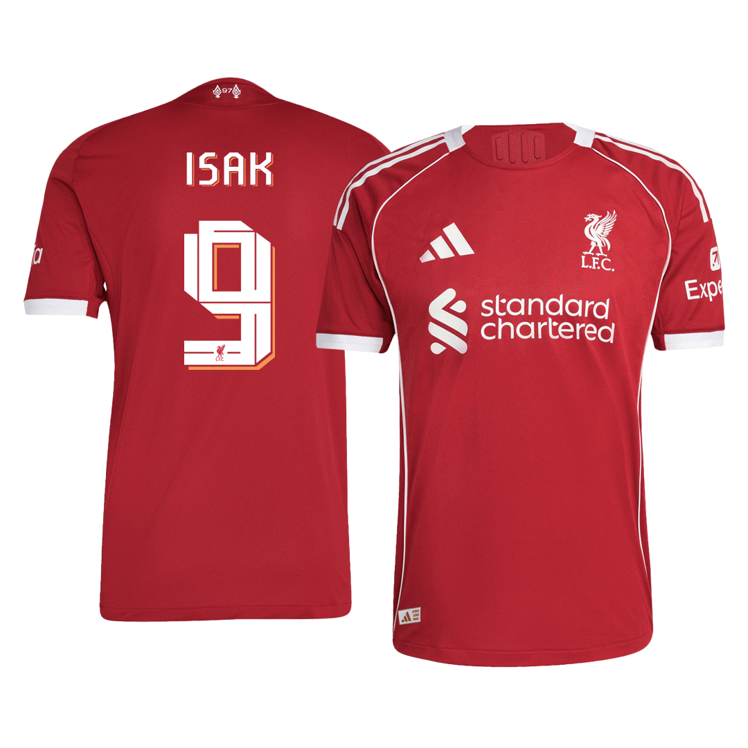 ISAK #9 Liverpool Domicile Maillot 2025/26 Rouge Joueur - UCL