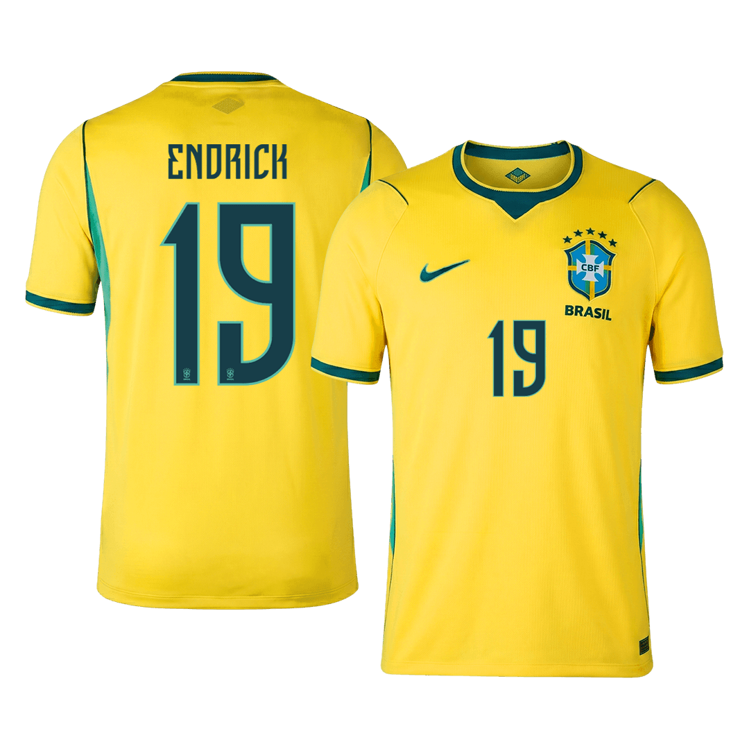 ENDRICK #19 Brésil Domicile Maillot 2026 Jaune