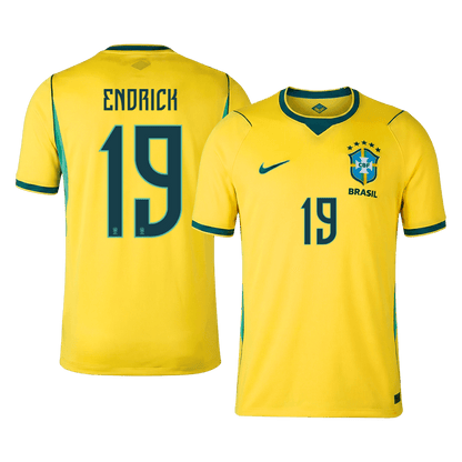 ENDRICK #19 Brésil Domicile Maillot 2026 Jaune