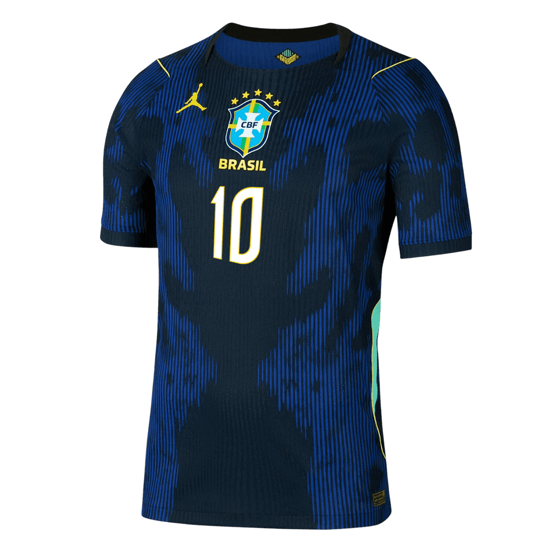 NEYMAR JR. #10 Brésil Extérieur Maillot 2026 Bleu marine Joueur