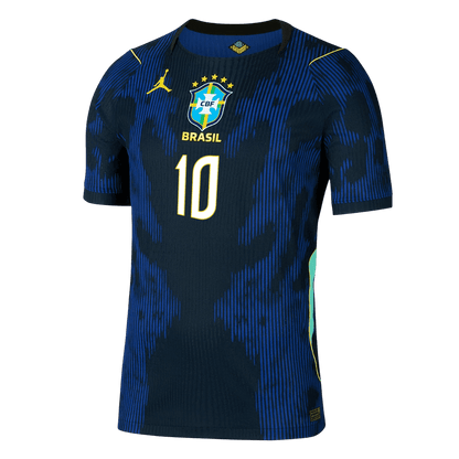 NEYMAR JR. #10 Brésil Extérieur Maillot 2026 Bleu marine Joueur