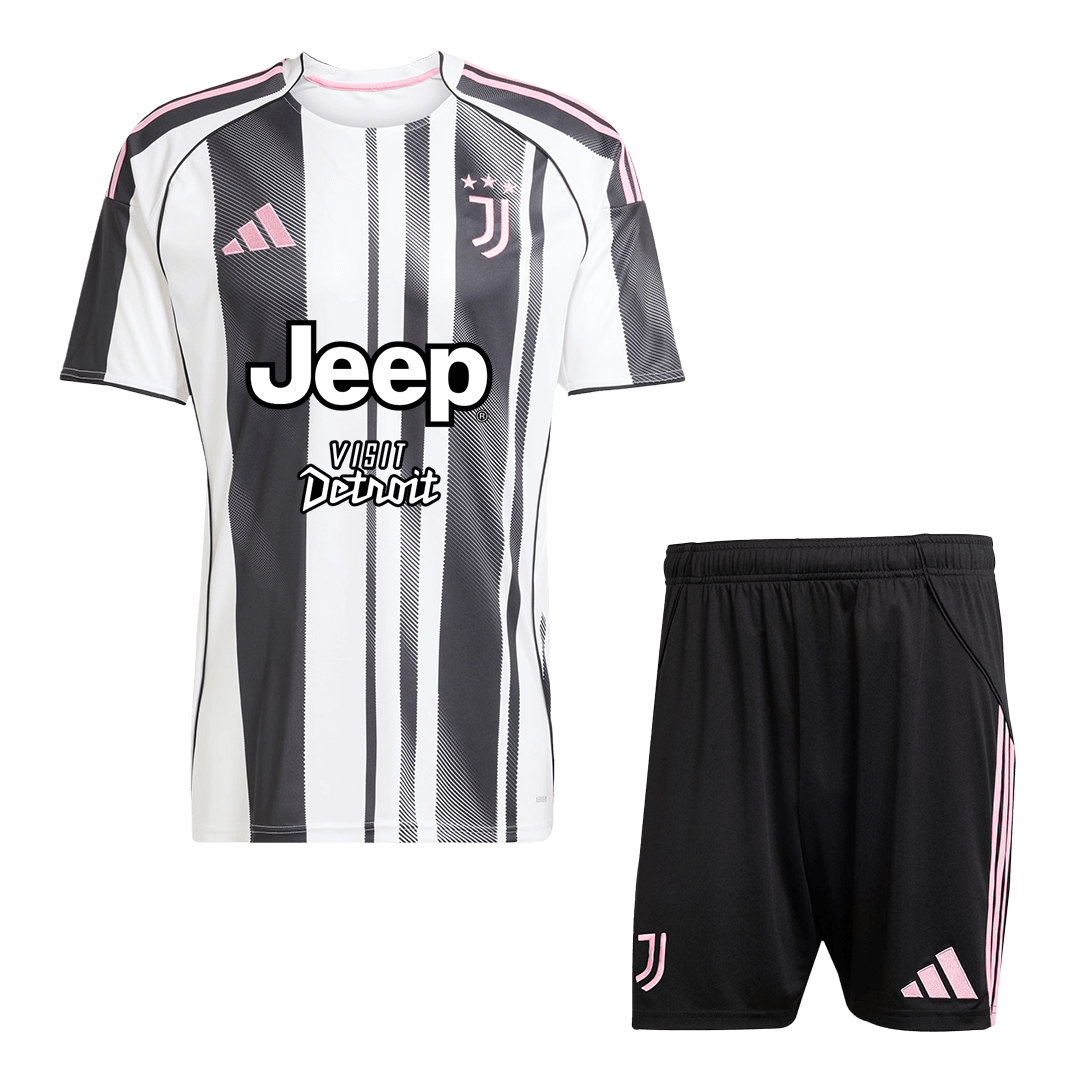 Juventus Domicile Maillot Kit 2025/26 Noir&Blanc