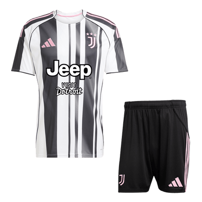 Juventus Domicile Maillot Kit 2025/26 Noir&Blanc