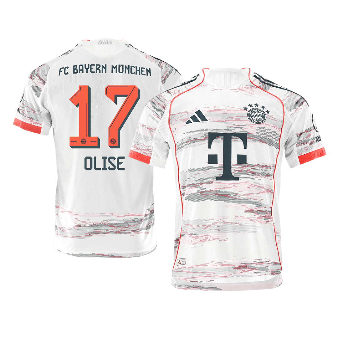 OLISE #17 Bayern Munich Extérieur Maillot 2025/26 Blanc Joueur