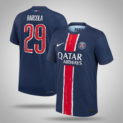 BARCOLA #29 Les Parisiens Domicile Maillot 2024/25 Bleu marine Joueur - UCL