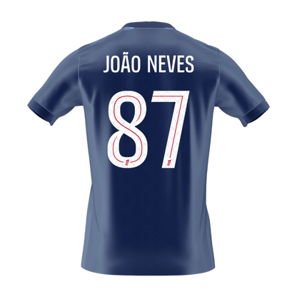 JOÃO NEVES #87 Les Parisiens Domicile Maillot 2025/26 Bleu marine - Super