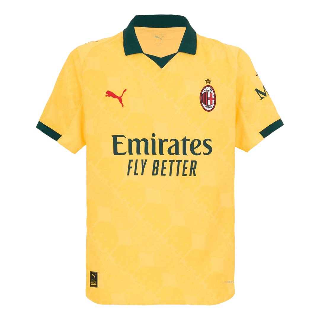 AC Milan Third Maillot 2025/26 Jaune Joueur