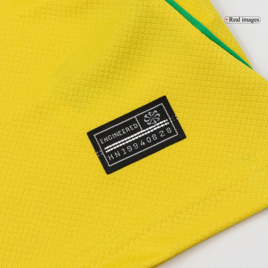 Brésil Domicile Maillot Kit 2026 Enfant Jaune