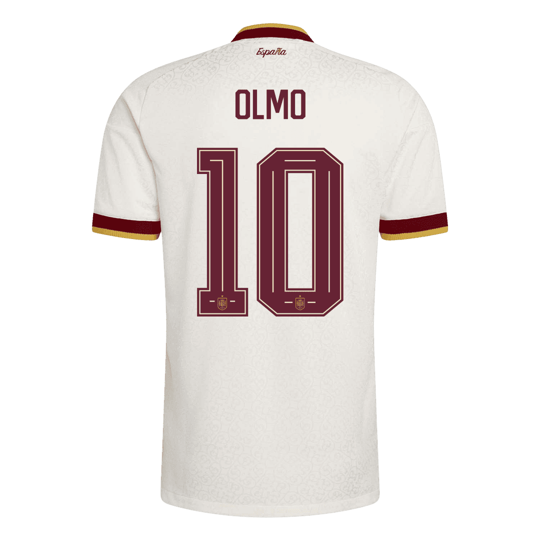 OLMO #10 Espagne Extérieur Maillot 2026 Blanc Joueur