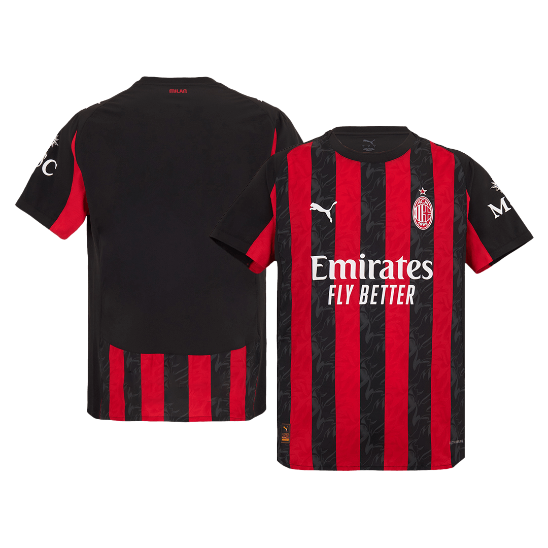 AC Milan Domicile Maillot 2025/26 Rouge&Noir Joueur