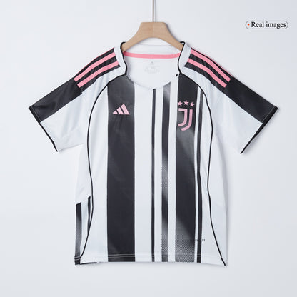 Juventus Domicile Maillot Kit 2025/26 Enfant Noir&Blanc