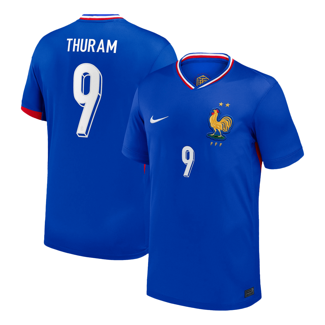 THURAM #9 France Domicile Maillot 2024 Bleu