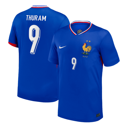 THURAM #9 France Domicile Maillot 2024 Bleu