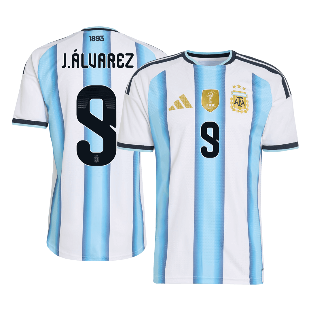 J.ÁLVAREZ #9 Argentine Domicile Maillot 2026 Blue&White Joueur