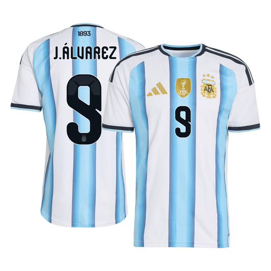 J.ÁLVAREZ #9 Argentine Domicile Maillot 2026 Blue&White Joueur