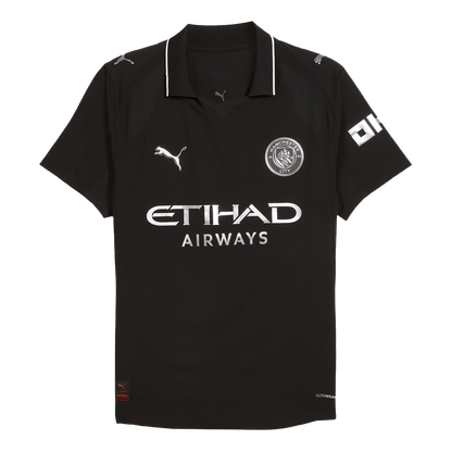 Manchester City Extérieur Maillot 2025/26 Noir Joueur