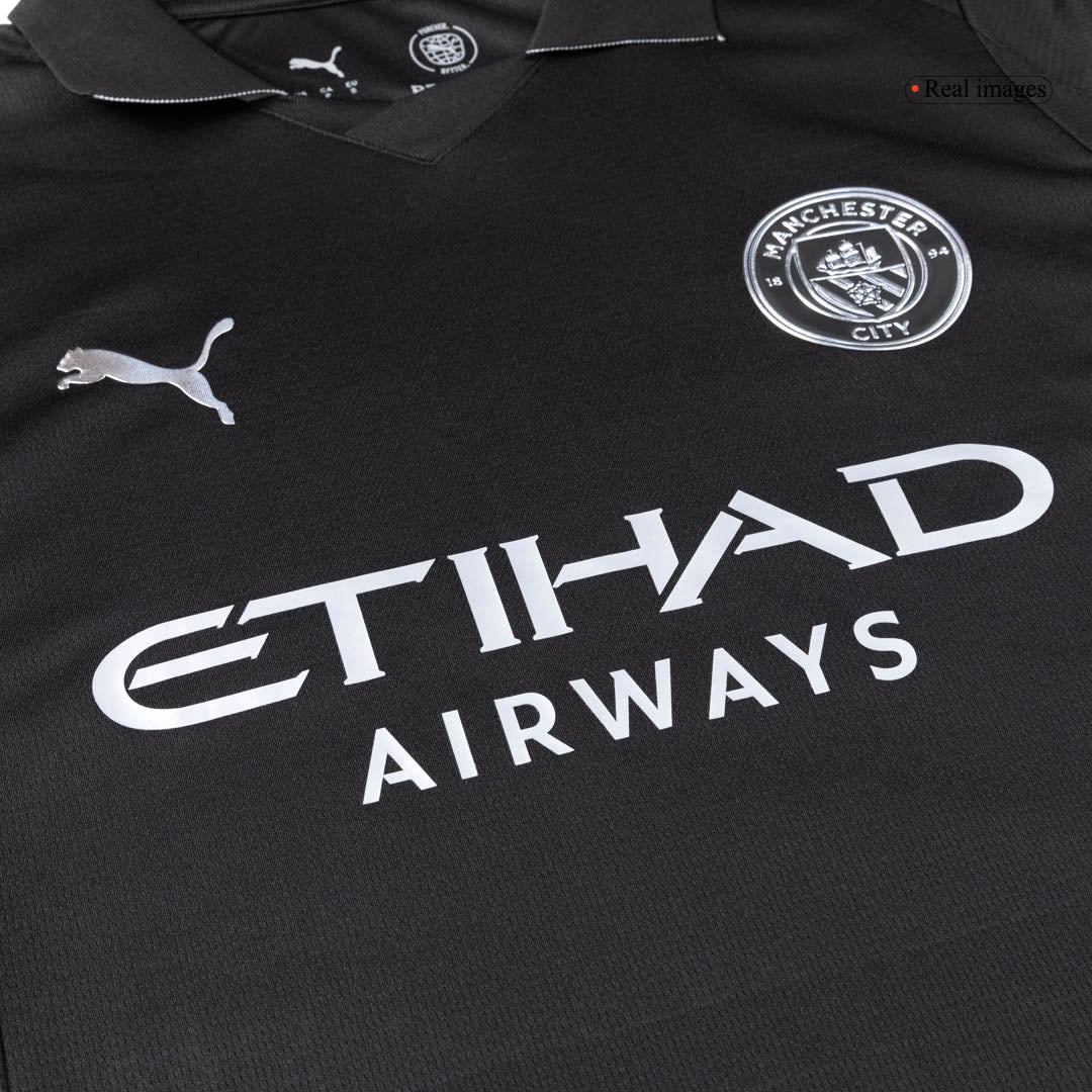 Manchester City Extérieur Maillot 2025/26 Noir