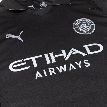 Manchester City Extérieur Maillot 2025/26 Noir